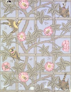 「トレリス」の壁紙デザイン、1864 作： William Morris